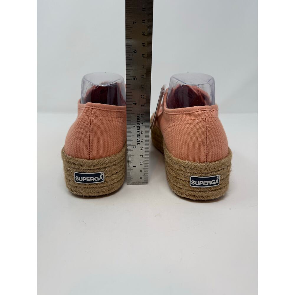 Superga Platform Espadrille Sneakers Women's 9.5 (41) Coral Casual Statement NWT - Picture 10 of 16